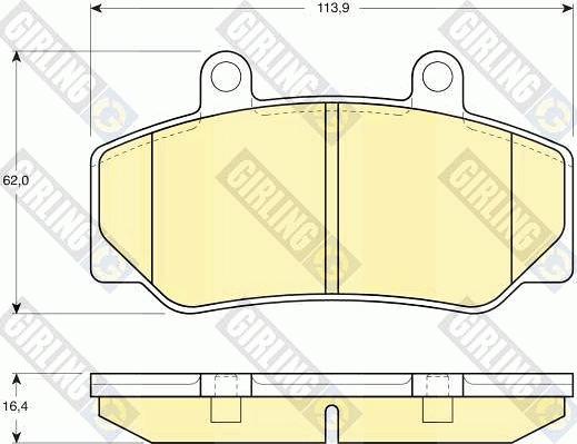 Girling 6109703 - Kit de plaquettes de frein, frein à disque cwaw.fr