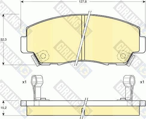 Girling 6109779 - Kit de plaquettes de frein, frein à disque cwaw.fr