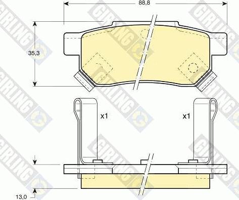 Girling 6104999 - Kit de plaquettes de frein, frein à disque cwaw.fr