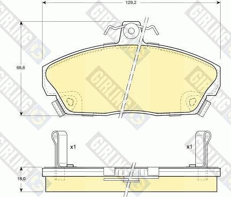 Girling 6104961 - Kit de plaquettes de frein, frein à disque cwaw.fr