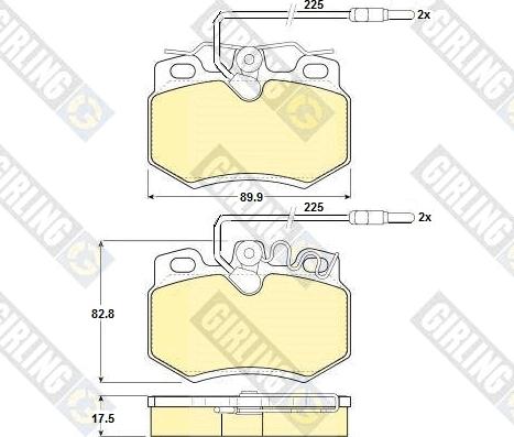 Girling 6104461 - Kit de plaquettes de frein, frein à disque cwaw.fr