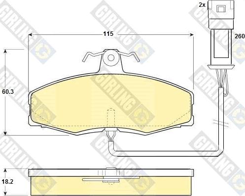 Girling 6104401 - Kit de plaquettes de frein, frein à disque cwaw.fr