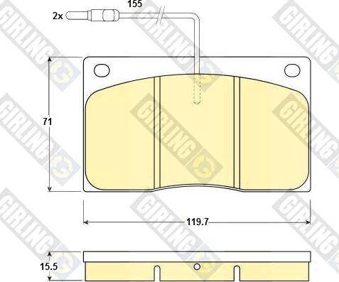 Girling 6104431 - Kit de plaquettes de frein, frein à disque cwaw.fr