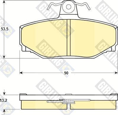 Girling 6104421 - Kit de plaquettes de frein, frein à disque cwaw.fr