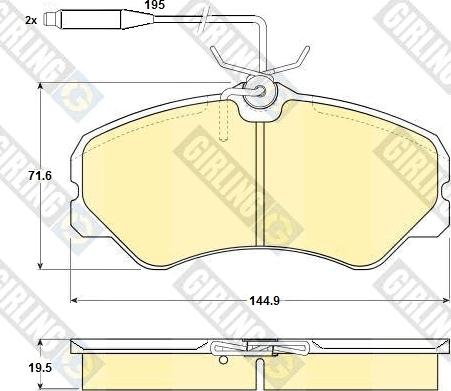 Girling 6104471 - Kit de plaquettes de frein, frein à disque cwaw.fr