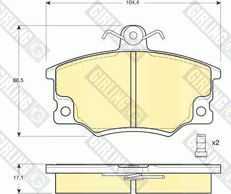 Girling 6104581 - Kit de plaquettes de frein, frein à disque cwaw.fr