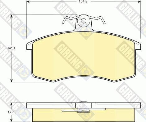 Girling 6104691 - Kit de plaquettes de frein, frein à disque cwaw.fr