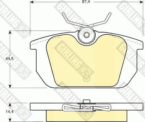 Girling 6104661 - Kit de plaquettes de frein, frein à disque cwaw.fr