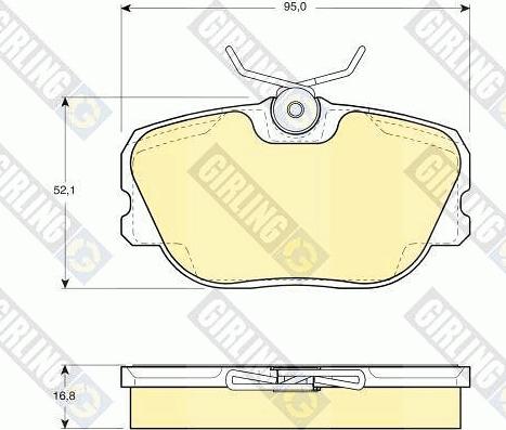 Girling 6104601 - Kit de plaquettes de frein, frein à disque cwaw.fr