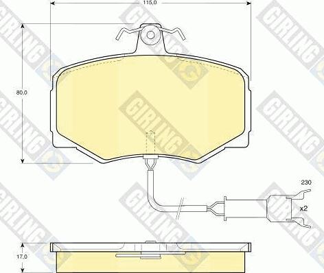 Girling 6104611 - Kit de plaquettes de frein, frein à disque cwaw.fr