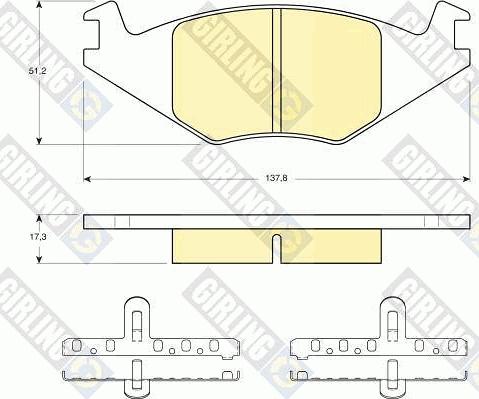 Girling 6104635 - Kit de plaquettes de frein, frein à disque cwaw.fr