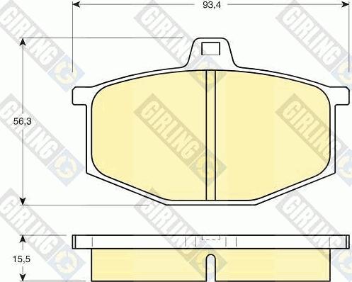 Girling 6104051 - Kit de plaquettes de frein, frein à disque cwaw.fr