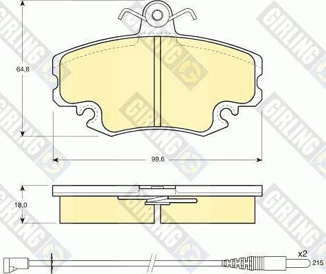 Girling 6104001 - Kit de plaquettes de frein, frein à disque cwaw.fr