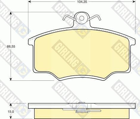 Girling 6104031 - Kit de plaquettes de frein, frein à disque cwaw.fr