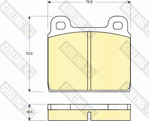 Girling 6104072 - Kit de plaquettes de frein, frein à disque cwaw.fr