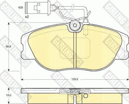 Girling 6104831 - Kit de plaquettes de frein, frein à disque cwaw.fr