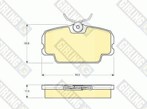 Girling 6104341 - Kit de plaquettes de frein, frein à disque cwaw.fr