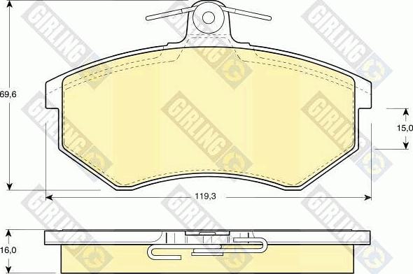 Girling 6104301 - Kit de plaquettes de frein, frein à disque cwaw.fr