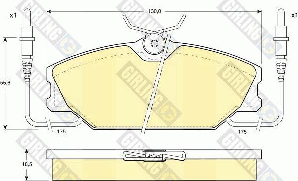 Girling 6104251 - Kit de plaquettes de frein, frein à disque cwaw.fr