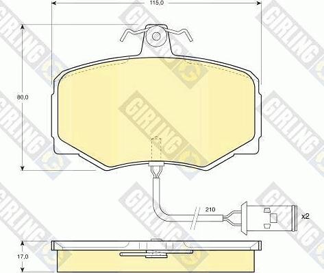 Girling 6104211 - Kit de plaquettes de frein, frein à disque cwaw.fr