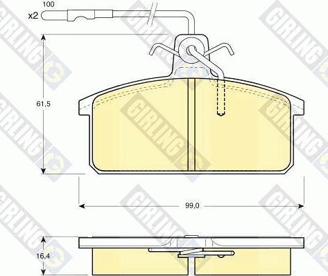 Girling 6104221 - Kit de plaquettes de frein, frein à disque cwaw.fr