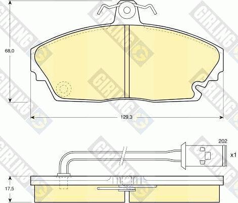 Girling 6104791 - Kit de plaquettes de frein, frein à disque cwaw.fr