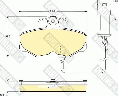 Girling 6104711 - Kit de plaquettes de frein, frein à disque cwaw.fr