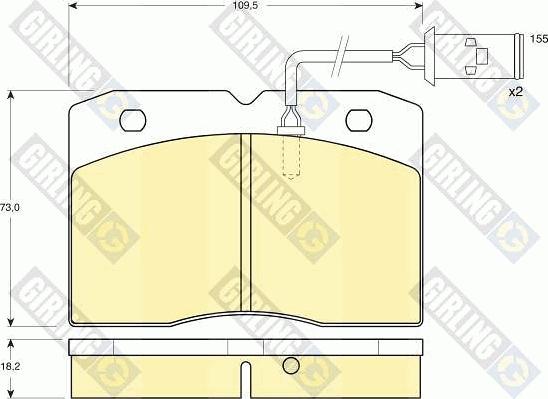 Girling 6104789 - Kit de plaquettes de frein, frein à disque cwaw.fr