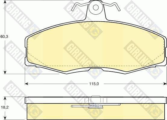 Girling 6104731 - Kit de plaquettes de frein, frein à disque cwaw.fr