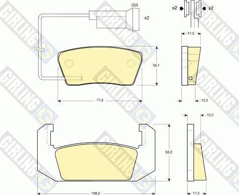 Girling 6105551 - Kit de plaquettes de frein, frein à disque cwaw.fr