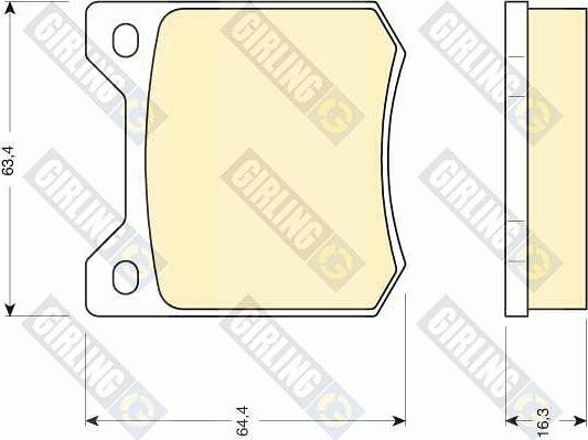 Girling 6105501 - Kit de plaquettes de frein, frein à disque cwaw.fr