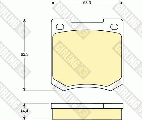 Girling 6105351 - Kit de plaquettes de frein, frein à disque cwaw.fr