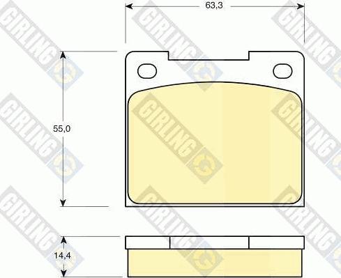 Girling 6105331 - Kit de plaquettes de frein, frein à disque cwaw.fr