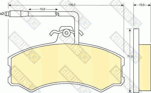 Girling 6106951 - Kit de plaquettes de frein, frein à disque cwaw.fr