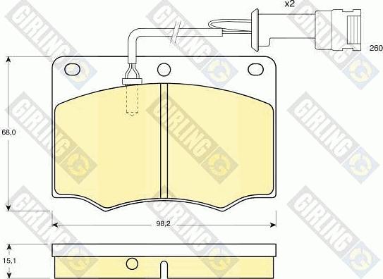 Girling 6106911 - Kit de plaquettes de frein, frein à disque cwaw.fr