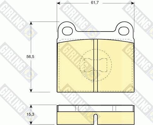 Girling 6106482 - Kit de plaquettes de frein, frein à disque cwaw.fr