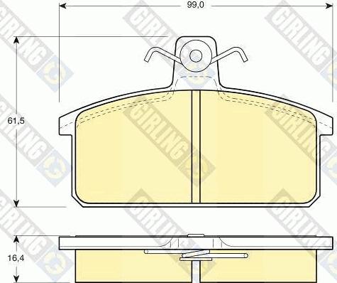 Girling 6106571 - Kit de plaquettes de frein, frein à disque cwaw.fr