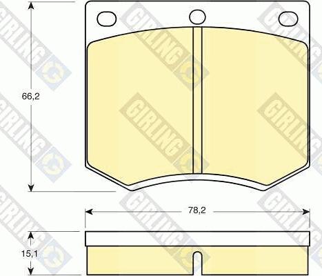 Girling 6106601 - Kit de plaquettes de frein, frein à disque cwaw.fr