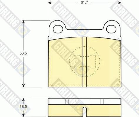 Girling 6106632 - Kit de plaquettes de frein, frein à disque cwaw.fr