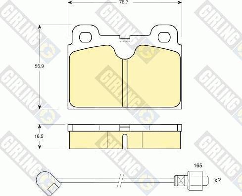 Girling 6106802 - Kit de plaquettes de frein, frein à disque cwaw.fr