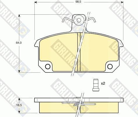 Girling 6106321 - Kit de plaquettes de frein, frein à disque cwaw.fr