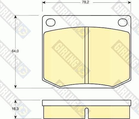 Girling 6106371 - Kit de plaquettes de frein, frein à disque cwaw.fr