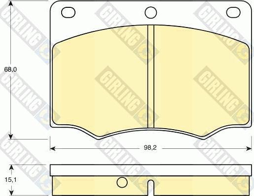 Girling 6106741 - Kit de plaquettes de frein, frein à disque cwaw.fr