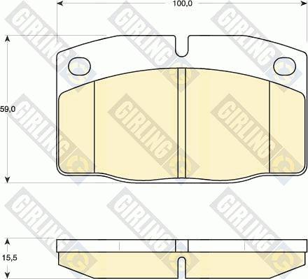 Girling 6101999 - Kit de plaquettes de frein, frein à disque cwaw.fr