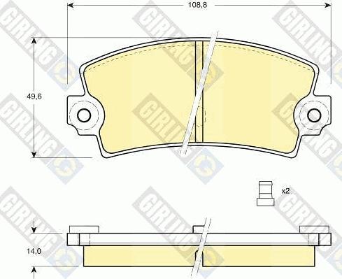 Girling 6101493 - Kit de plaquettes de frein, frein à disque cwaw.fr