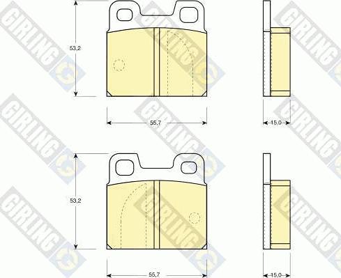 Girling 6101442 - Kit de plaquettes de frein, frein à disque cwaw.fr