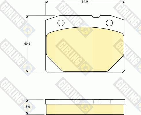 Girling 6101403 - Kit de plaquettes de frein, frein à disque cwaw.fr