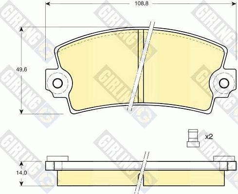 Girling 6101483 - Kit de plaquettes de frein, frein à disque cwaw.fr