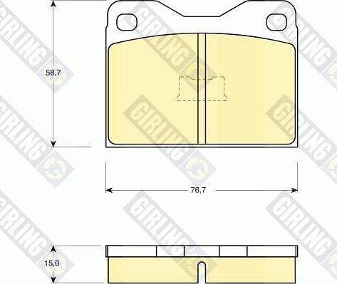 Girling 6101592 - Kit de plaquettes de frein, frein à disque cwaw.fr