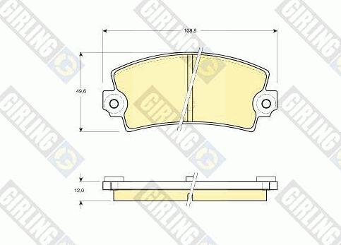 Girling 6101553 - Kit de plaquettes de frein, frein à disque cwaw.fr